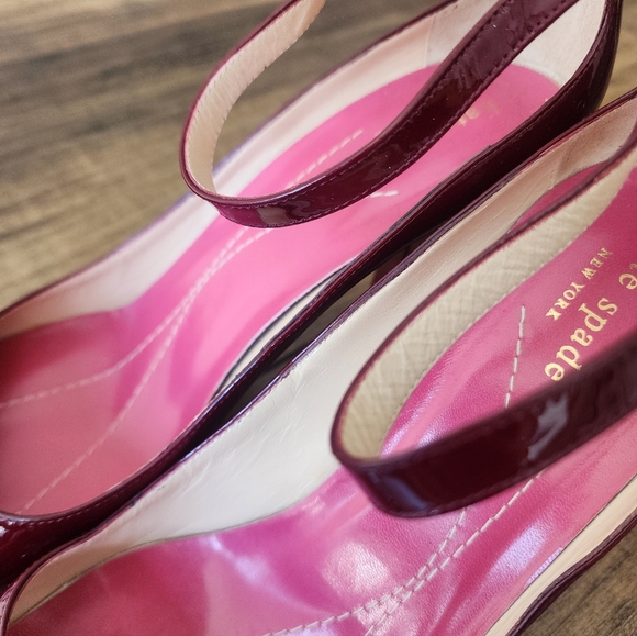 KATE SPADE NEW YORK Women's Red Patent Leather Kameron Pumps Size 9 - Picture 7 of 7
